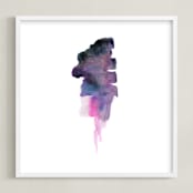 "White Space 3" - Art Print in Trail Blue by Mande Calhoun - Framed