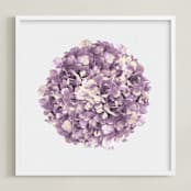 "Bloom Ball" - Art Print in Antique Plum by Justine Elliott - Framed