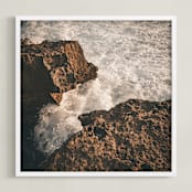 "Seaside #47" - Art Print in Rocky Water by Tal Paz-Fridman - Framed