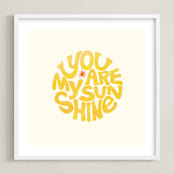 "Forever Sunshine" - Art Print in Sunflower by Carrie ONeal - Framed