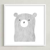"furry bear" - Art Print in furry bear by Susanne Kasielke - Framed