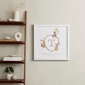 "Woodland Animal Crest: Custom Print" - Custom Print in Papaya by Vivian Yiwing - In a Room