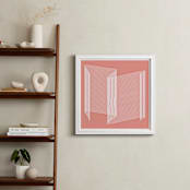 "pink and lines" - Art Print in coral pink by Marco Berrios - In a Room