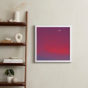 "Crescent Moon and Purple Skies" - Art Print in Elegant Purple by James Derit - In a Room