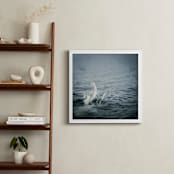 "Just off the dock II" - Art Print in Steel Blue by Jacquelyn Sloane Siklos - In a Room