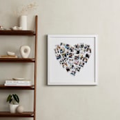 "Heart Snapshot Mix® Photo Art" - Framed Photo in White by Minted - In a Room