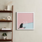"pool series - two" - Art Print in millenial pink by Katja Ja - In a Room