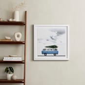 "Christmas in Jupiter" - Art Print in Christmas Blue by Maja Cunningham - In a Room