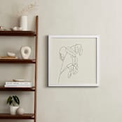 "Grass With Seed" - Art Print in charcoal on ivory by Jorey Hurley - In a Room