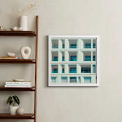 "french squares" - Art Print in Blue White by Jacob Loafman - In a Room