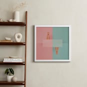 "diving into tables" - Art Print in Pink Blue by Jacob Loafman - In a Room