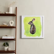 "Wild Rabbit" - Art Print in Pear by Betty Hatchett - In a Room