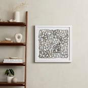"Earthy Abstract" - Art Print in Sandstone by Tanya Lee Design - In a Room