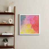 "Hot Hues" - Art Print in Hot Coral by 2birdstone - In a Room