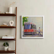 "Spadina Streetcar" - Art Print in Cerulean Blue by Annie Seaton - In a Room