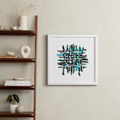 "Cellwalk" - Art Print in Blue green by Becky Kisabeth Gibbs - In a Room