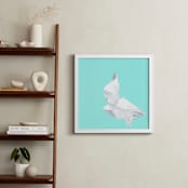 "Said and Done" - Art Print in bright aqua by J. Wink - In a Room