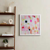 "Creamsicle Abstract" - Art Print in Pale Pink by Melanie Biehle - In a Room