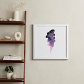 "White Space 3" - Art Print in Trail Blue by Mande Calhoun - In a Room