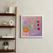 "Sherbet Flowers II" - Art Print in Pink Lemonade by Nicole Simms - In a Room
