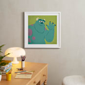 "Sulley & Mike I" - Art Print in Monster Green by Kiersten Garner - In a Room