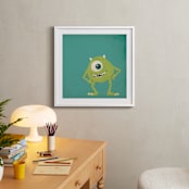 "Mike from Disney and Pixar's Monster's Inc" - Art Print in Green by Kiersten Garner - In a Room