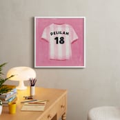 "jersey girl" - Personalized Art Print in Bubblegum by Kamala Nahas - In a Room
