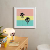 "Palm Tree Silhouette" - Art Print in sunshine by Cass Loh - In a Room