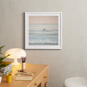 "Waving Good Morning" - Art Print in Ocean Blue by Shannon Howard - In a Room