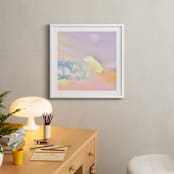 "Ice Cream Clouds" - Art Print in Pastel Rainbow by Melissa Agular - In a Room