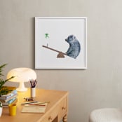"See me go wee wee!" - Art Print in Polar Bear Blue by Maja Cunningham - In a Room