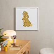 "Golden Rabbit" - Art Print in Golden by Snow and Ivy - In a Room