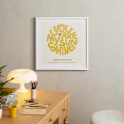 "Forever Sunshine" - Personalized Art Print in Goldenrod by Carrie ONeal - In a Room
