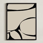 "Obscure Sonder" - Art Print in Putty by Deborah Velasquez - Framed