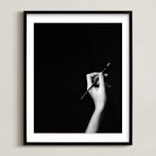 "Create I" - Art Print in Black Ink by Kaitie Bryant - Framed