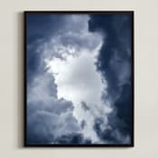 "Window On The World" - Art Print in Stormy Blue by Kelsey Mucci - Framed