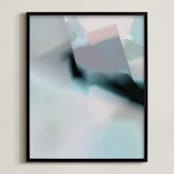 "ghost" - Art Print in Grey by Lori Wemple - Framed