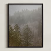 "Pine Forest" - Art Print in White by Crystal Lynn Collins - Framed