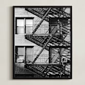 "Up Down NYC" - Art Print in monochrome by lulu and isabelle - Framed