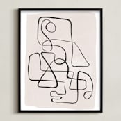 "Connected" - Art Print in Blush by Creo Study - Framed