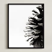 "Pine Cone" - Art Print in grey by Alexis Arnold - Framed