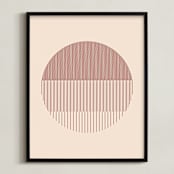 "Soleil" - Art Print in Brick by Fresh Letter Studio - Framed