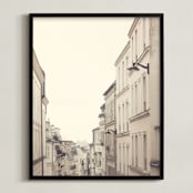 "Montmartre Unique Perspectives" - Art Print in Parisian Limestone by Caroline Mint - Framed