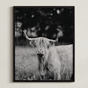 "Annie Moffat" - Art Print in Grey by Amy Carroll - Framed