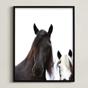 "Heathcliff + Lockwood" - Art Print in Black White by Amy Carroll - Framed