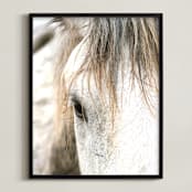 "Wild Horse Eye" - Art Print in Cafe Cream by Michelle Detering - Framed