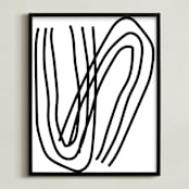 "A Bend in the Road" - Art Print in Snow by Kisco Print Shop - Framed