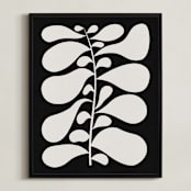 "Black Plant II" - Art Print in Chalkboard Black by Alisa Galitsyna - Framed