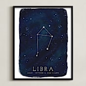 "Zodiac Constellation Libra" - Personalized Art Print in Galaxy by Ashley Presutti Beasley - Framed
