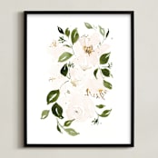 "Botanical No 34" - Art Print in Forest by Leah Bisch - Framed